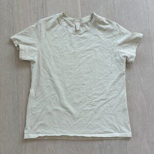 Skims Off White Cotton Jersey T-Shirt Size Large